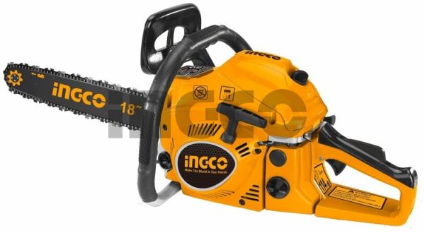 INGCO Пила бензиновая цепная 1,8 кВт 18" 2-тактный двигатель
