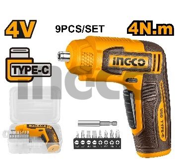 INGCO Отвертка аккумуляторная Li-Ion 4W 4Hm 1/4"