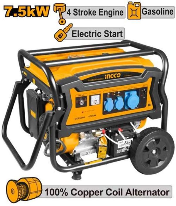 INGCO Генератор бензиновый INDUSTRIAL 7,5 кВт 220 В