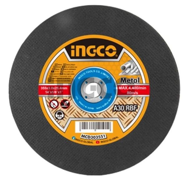 INGCO Диск отрезной по металлу  355х3,0х25,4 прямой