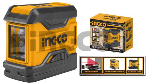 INGCO Нивелир лазерный 15м RED/ Количество лучей  2 шт/ Тип лазера 650 нм