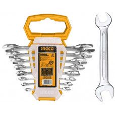 INGCO Набор гаечных ключей рожковых INDUSTRIAL 8 шт 6-22 мм