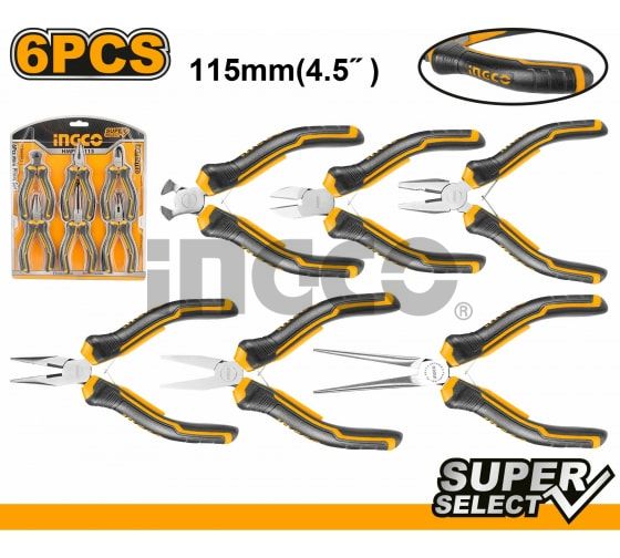 INGCO Набор мини-плоскогубцев Super Select 6 предметов