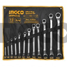 INGCO Набор накидных изогнутых ключей INDUSTRIAL 12 шт 6-32 мм