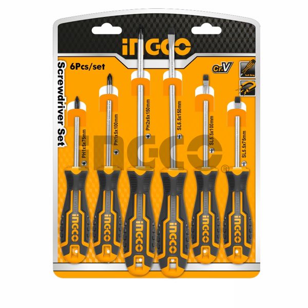 INGCO Набор отверток 6 шт INDUSTRIAL
