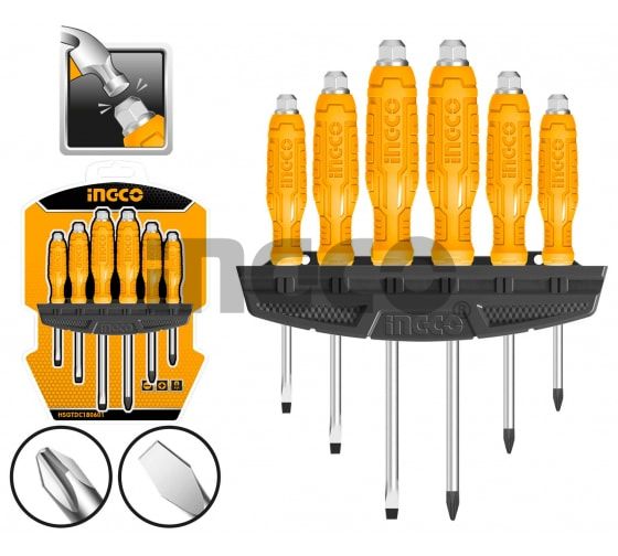 INGCO Набор ударных отверток 6 шт