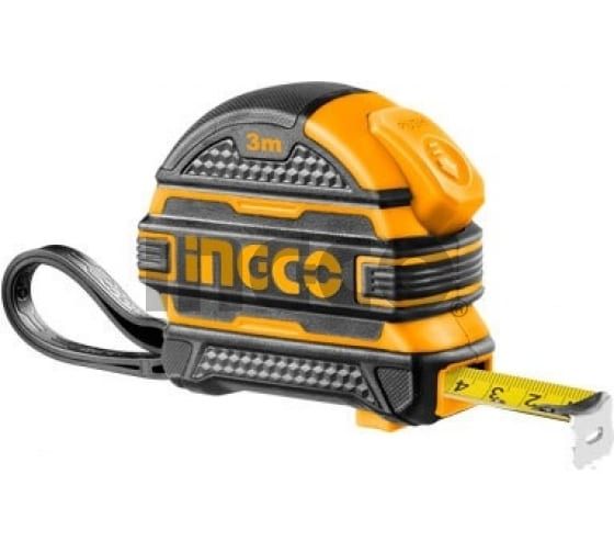 INGCO Рулетка измерительная 3м х 16мм/ ударопрочный обрезиненный корпус