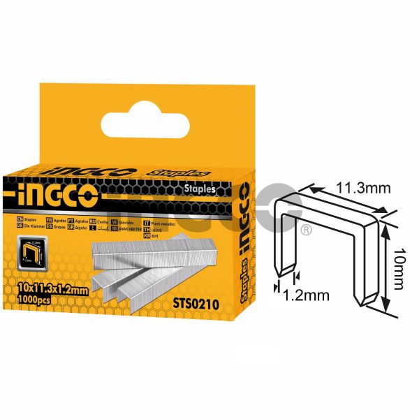 INGCO Скобы для степлера П-образные 10мм (коробка 1000шт)