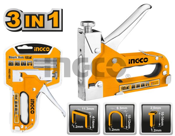 INGCO Степлер механический 3 в 1