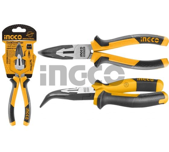 INGCO Тонкогубцы изогнутые INDUSTRIAL 160мм 6"