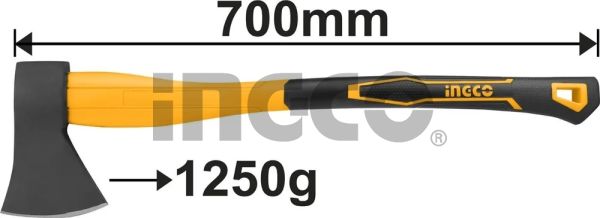 INGCO Топор 1250гр с фиберглассовой рукояткой