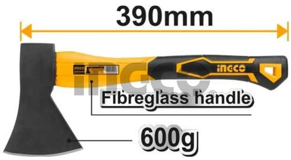 INGCO Топор 600гр с фиберглассовой рукояткой