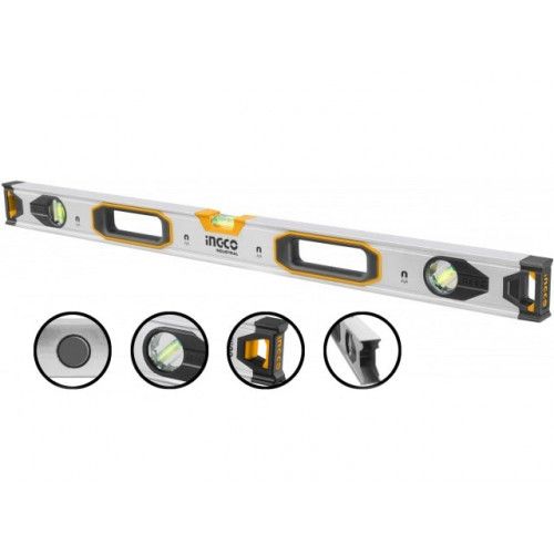 INGCO Уровень магнитный алюминиевый INDUSTRIAL 100 см