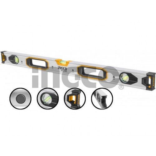 INGCO Уровень магнитный алюминиевый INDUSTRIAL 120 см