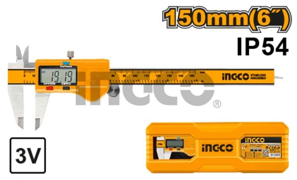 INGCO Штангенциркуль электронный INDUSTRIAL 0-150 мм/ шаг 0.01 мм