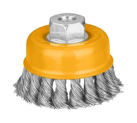 INGCO Щетка-крацовка с гайкой 125х0.5х30 мм/ М14