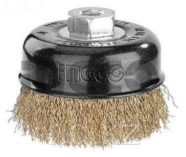 INGCO Щетка-крацовка с гайкой INDUSTRIAL 125х0.5х30 мм/ М14