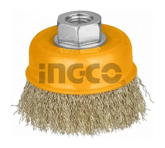 INGCO Щетка-крацовка с гайкой 75х0.3х30 мм/ М14