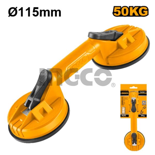 INGCO Присоска для стекла двойная 115 мм 50 кг