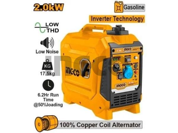 INGCO Генератор инверторный бензиновый INDUSTRIAL 2.0 кВт