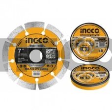 INGCO Диск алмазный сегментный UNIVERSAL 180х7,5х2,3х22 мм / 5 шт. в металлическом боксе