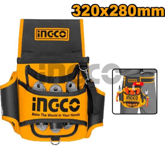 INGCO Сумка поясная для инструментов INDUSTRIAL/ 320х280 мм