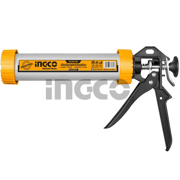 INGCO Пистолет для герметика INDUSTRIAL закрытый 235 мм Ø54 мм