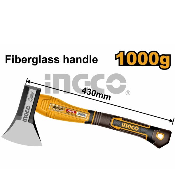 INGCO Топор 800 гр. с трехцветной рукоятью из стекловолокна
