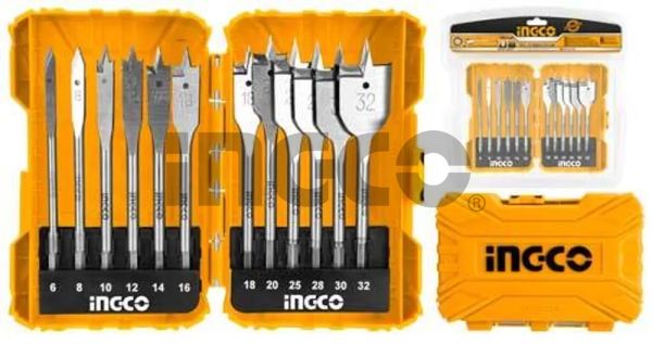 INGCO Набор перьевых сверл по дереву 12 шт. INDUSTRIAL