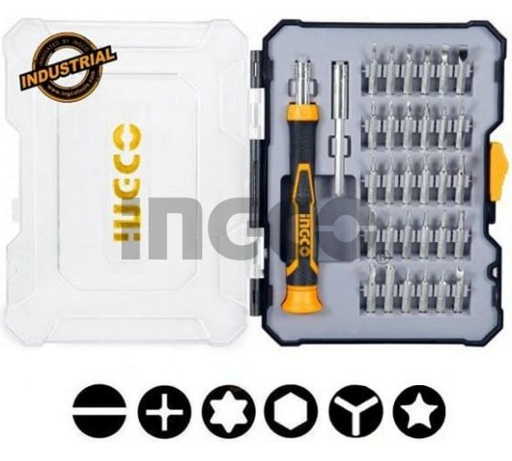 INGCO Отвертка с битами для точных работ INDUSTRIAL 32 шт