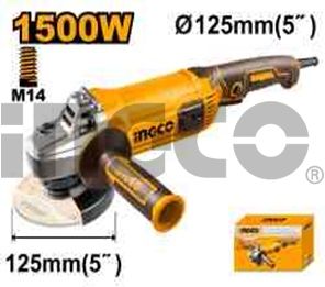 INGCO Машина углошлифовальная INDUSTRIAL Ø125 мм 1500W