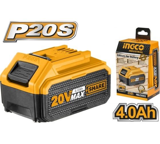 INGCO Батарея аккумуляторная INDUSTRIAL 20 W 4.0 Ач