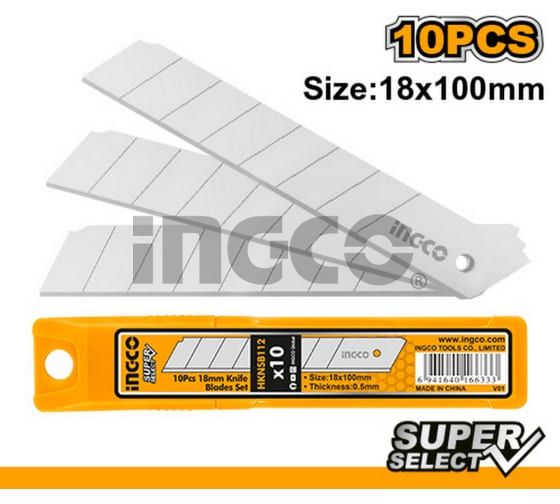 INGCO Лезвия сегментированные 10 шт 18х100 мм Super Select