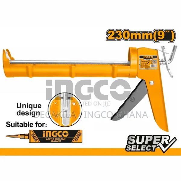 INGCO Пистолет для герметика открытый 230 мм Ø 51 мм