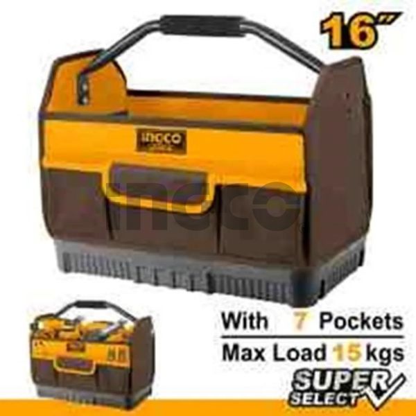 INGCO Сумка для инструментов INDUSTRIAL 16"/ max. нагрузка 15 кг/ 41х23х32 см